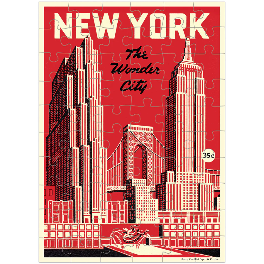 Cavallini & Co. Puzzle Greeting Card - New York City Wonder City - Image 3