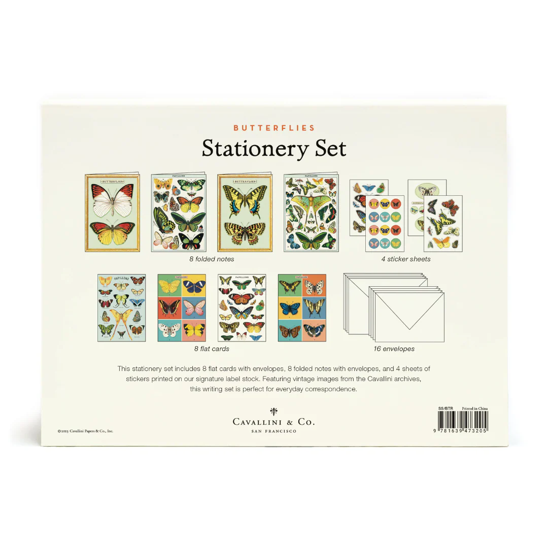 Cavallini & Co. Stationery Set - Butterflies - Image 3