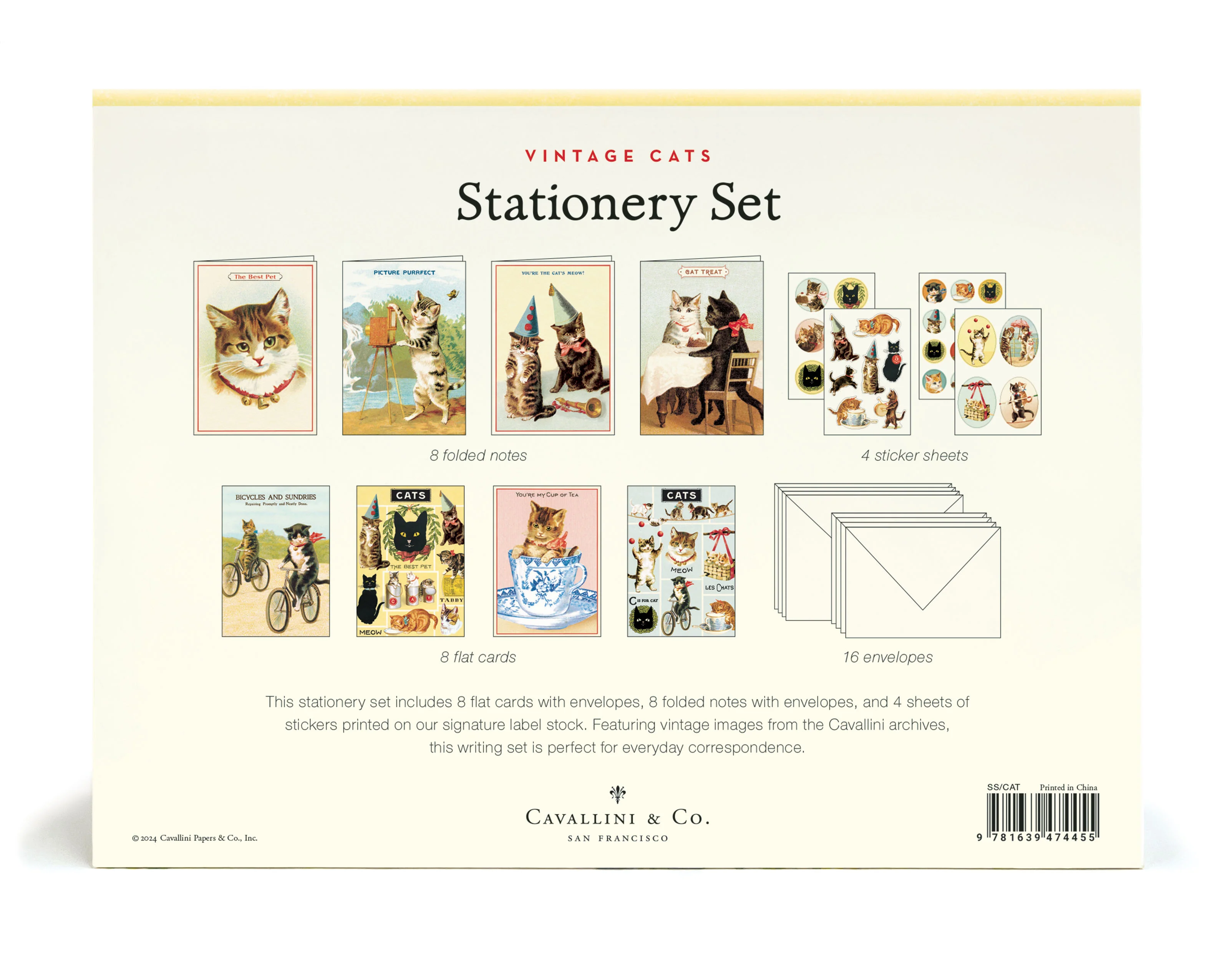 Cavallini & Co. Stationery Set - Cats - Image 3