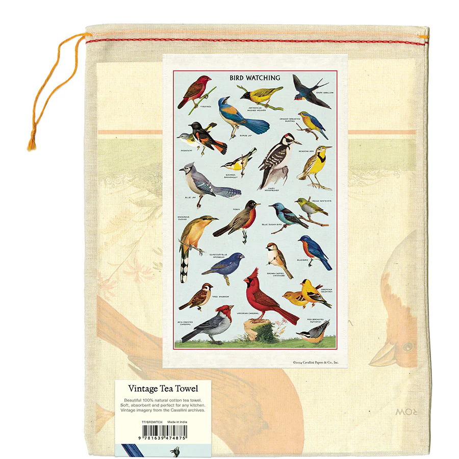 Cavallini & Co. Tea Towel - Bird Watching - Image 3
