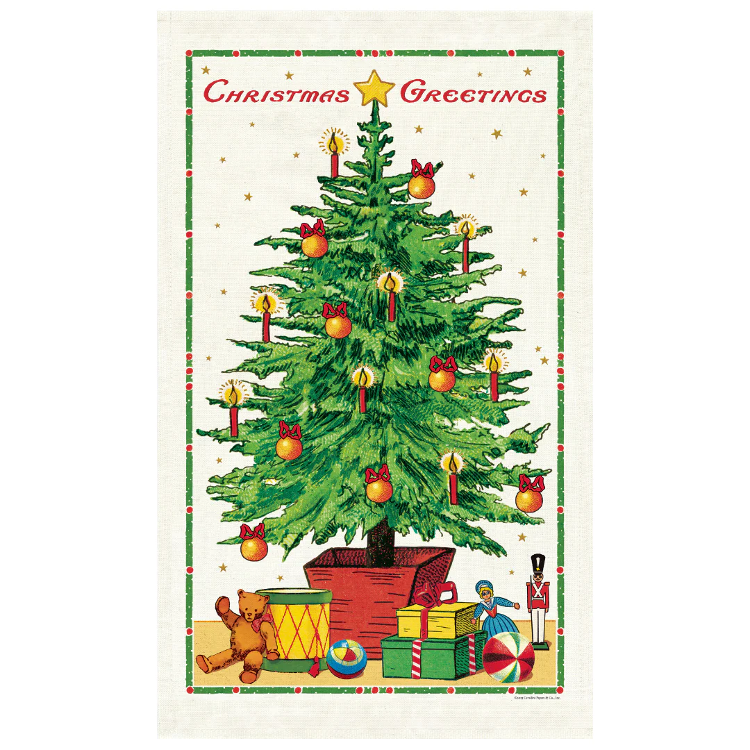 Cavallini & Co. Tea Towel - Christmas Tree - Image 3
