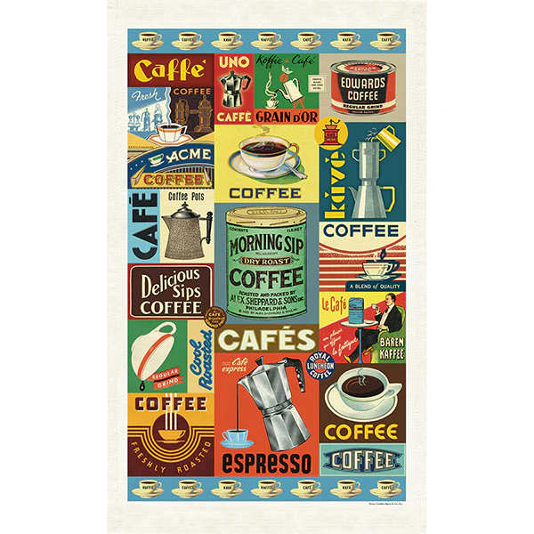 Cavallini & Co. Tea Towel - Coffee - Image 2