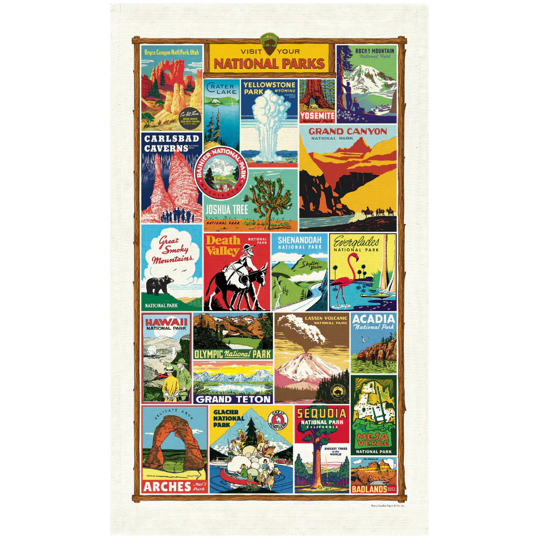 Cavallini & Co. Tea Towel - National Parks - Image 3