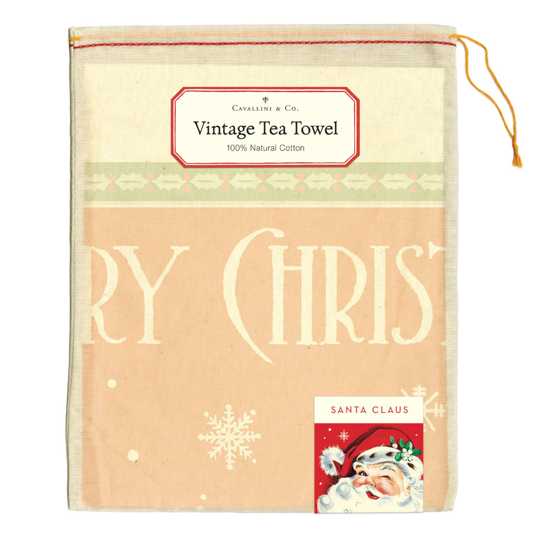 Cavallini & Co. Tea Towel - Santa Claus