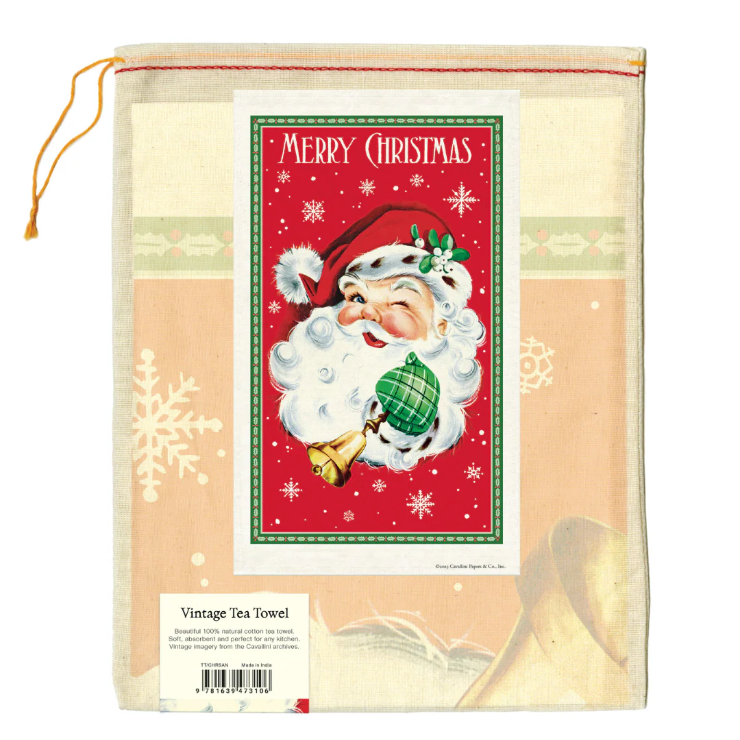 Cavallini & Co. Tea Towel - Santa Claus - Image 2