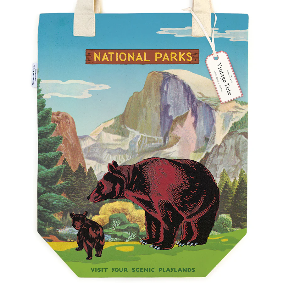 Cavallini & Co. Tote Bag - National Parks Bear