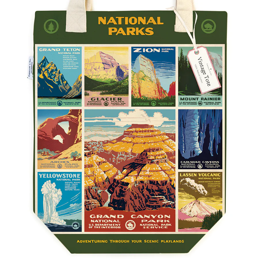 Cavallini & Co. Tote Bag - National Parks Posters