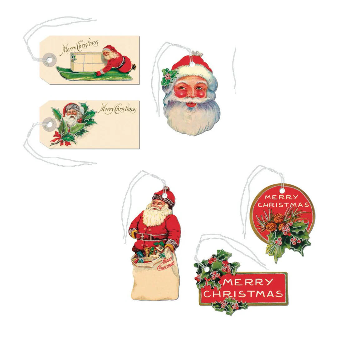 Cavallini & Co. Vintage Christmas Santa Gift Tags - Image 2
