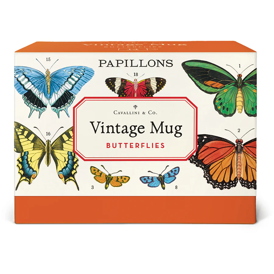Cavallini & Co. Vintage Mug - Butterflies - Image 2