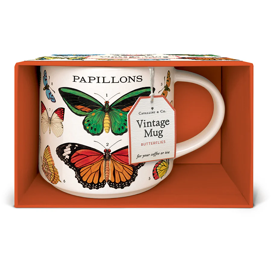 Cavallini & Co. Vintage Mug - Butterflies - Image 3