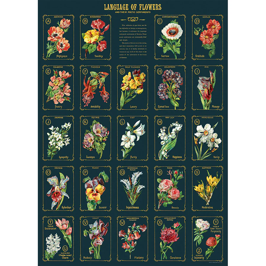 Cavallini & Co. Wrap - Language of Flowers 2