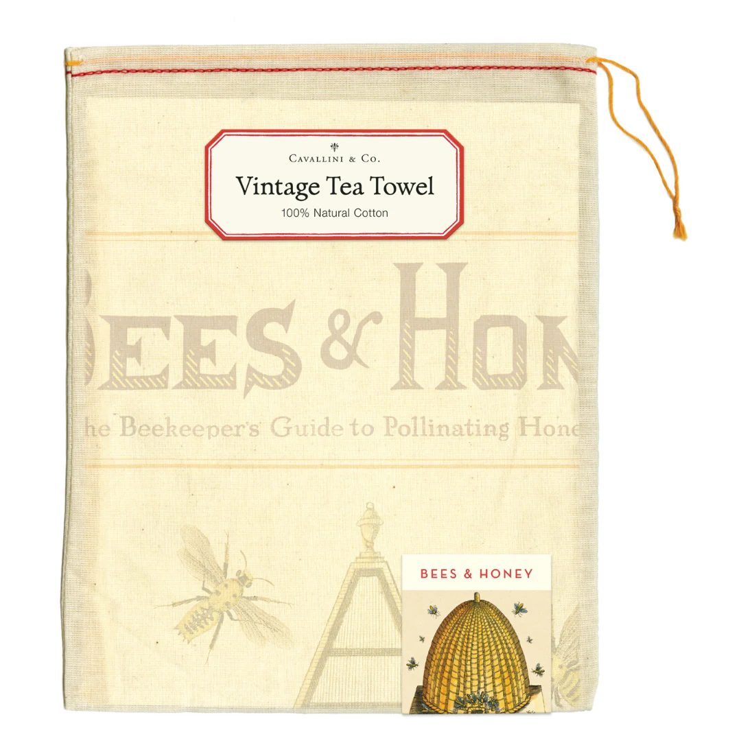 Cavallini & Co. Tea Towel - Bees & Honey