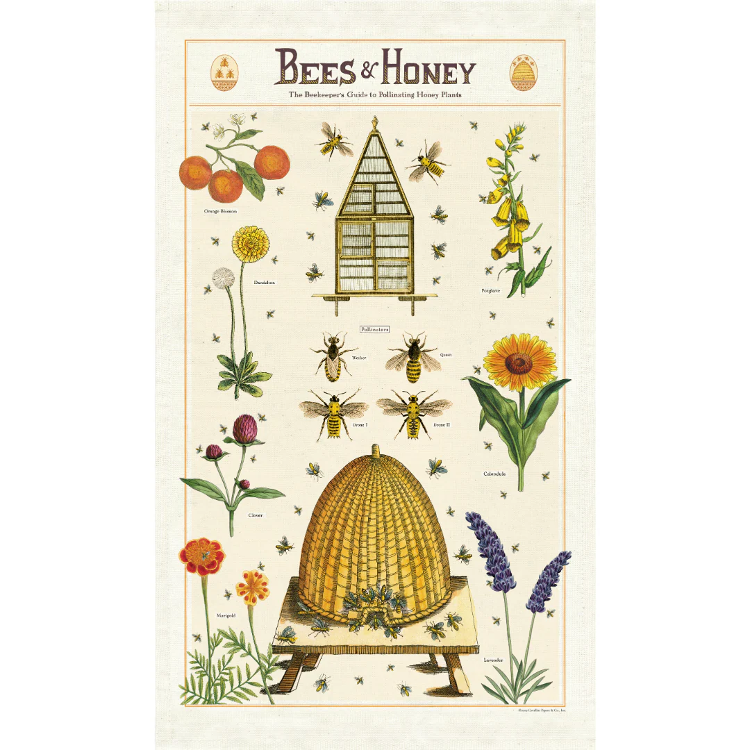 Cavallini & Co. Tea Towel - Bees & Honey - Image 2