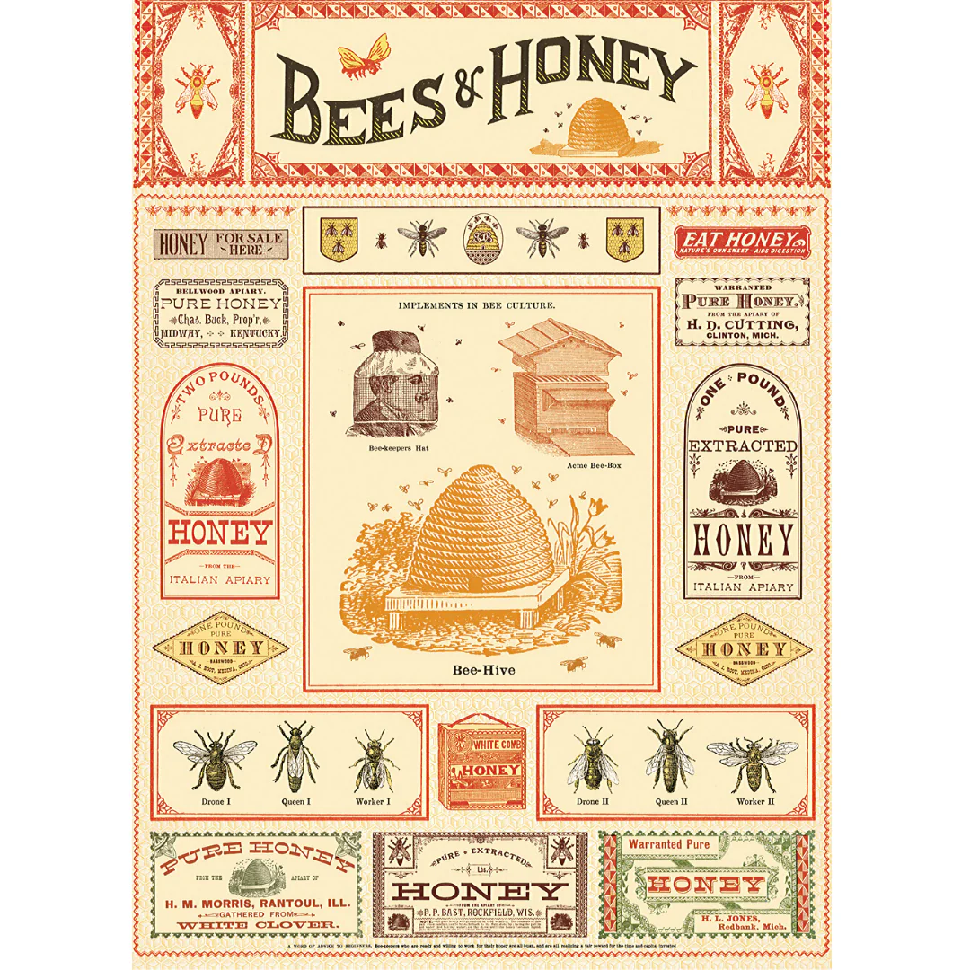Cavallini & Co. Wrap - Bees & Honey