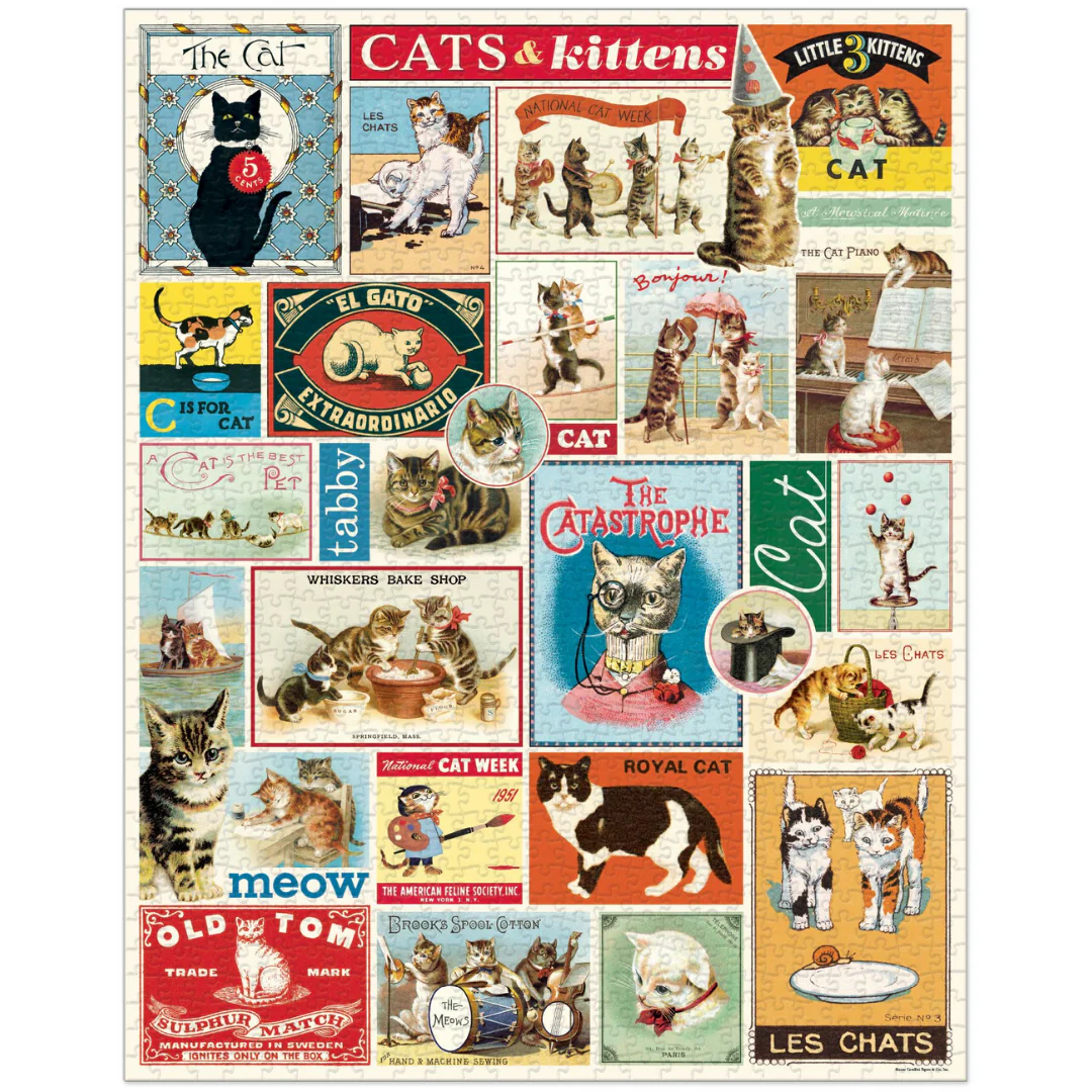 Cavallini & Co. 1000 Piece Puzzle - Cats & Kittens - Image 2