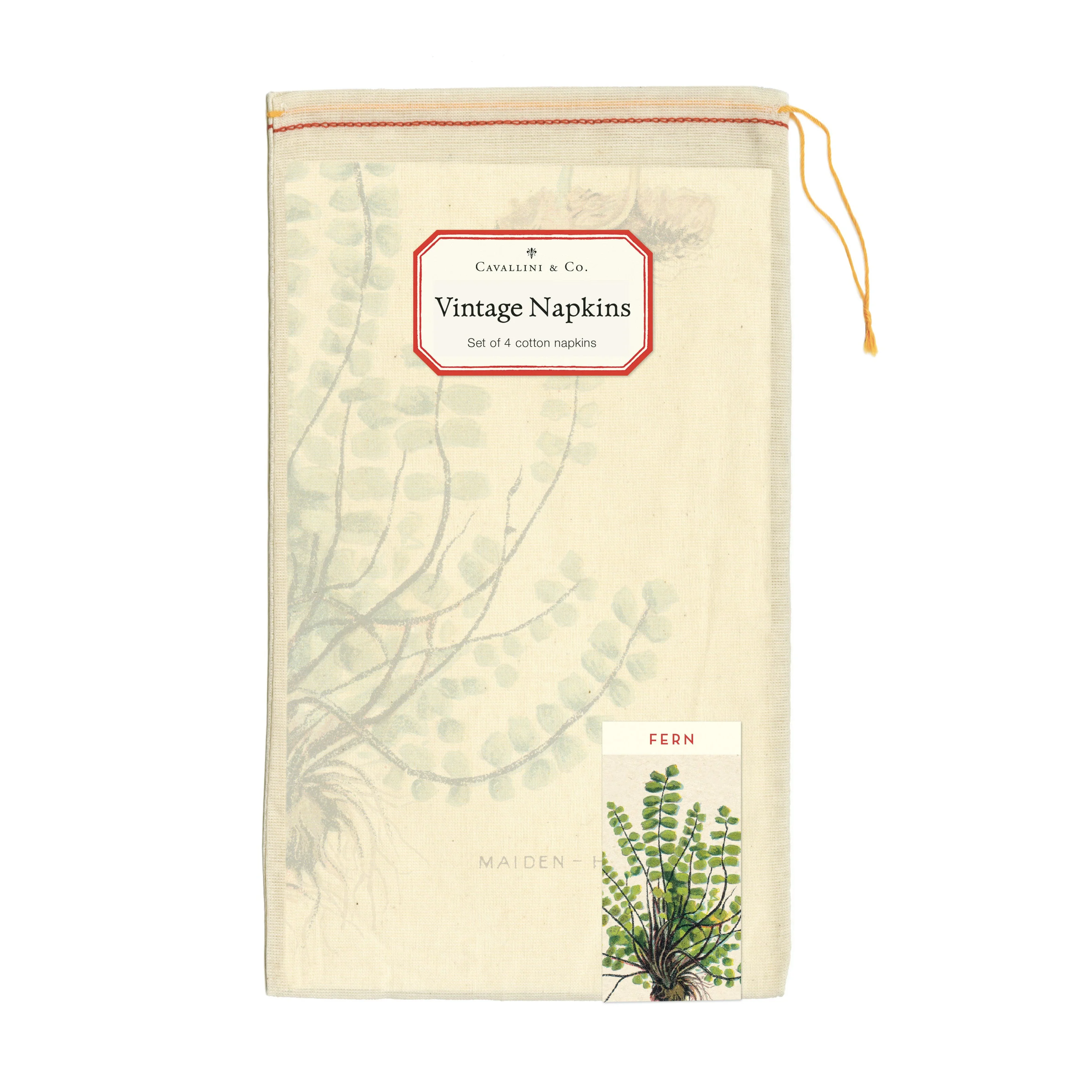 Cavallini & Co. Cloth Napkin Set of 4 - Fern - Image 2
