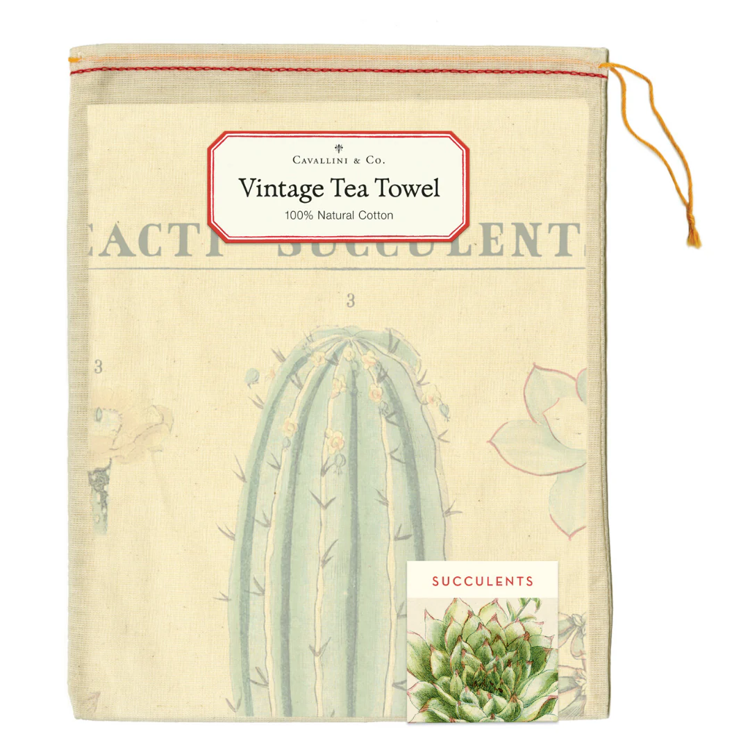 Cavallini & Co. Tea Towel - Succulents