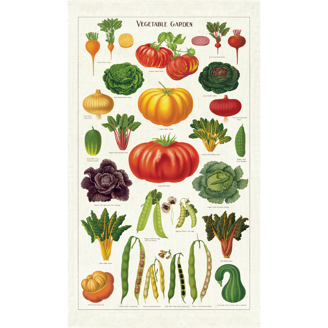 Cavallini & Co. Tea Towel - Vegetable Garden - Image 3