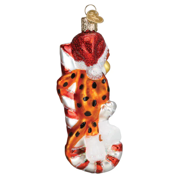 Chester Cheetah on Candy Cane Ornament - Image 2