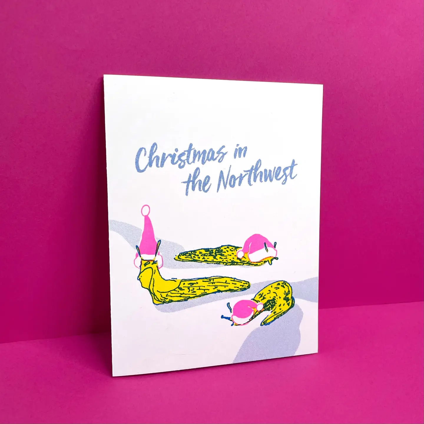 Christmas Slug PNW Risograph Card - Image 2