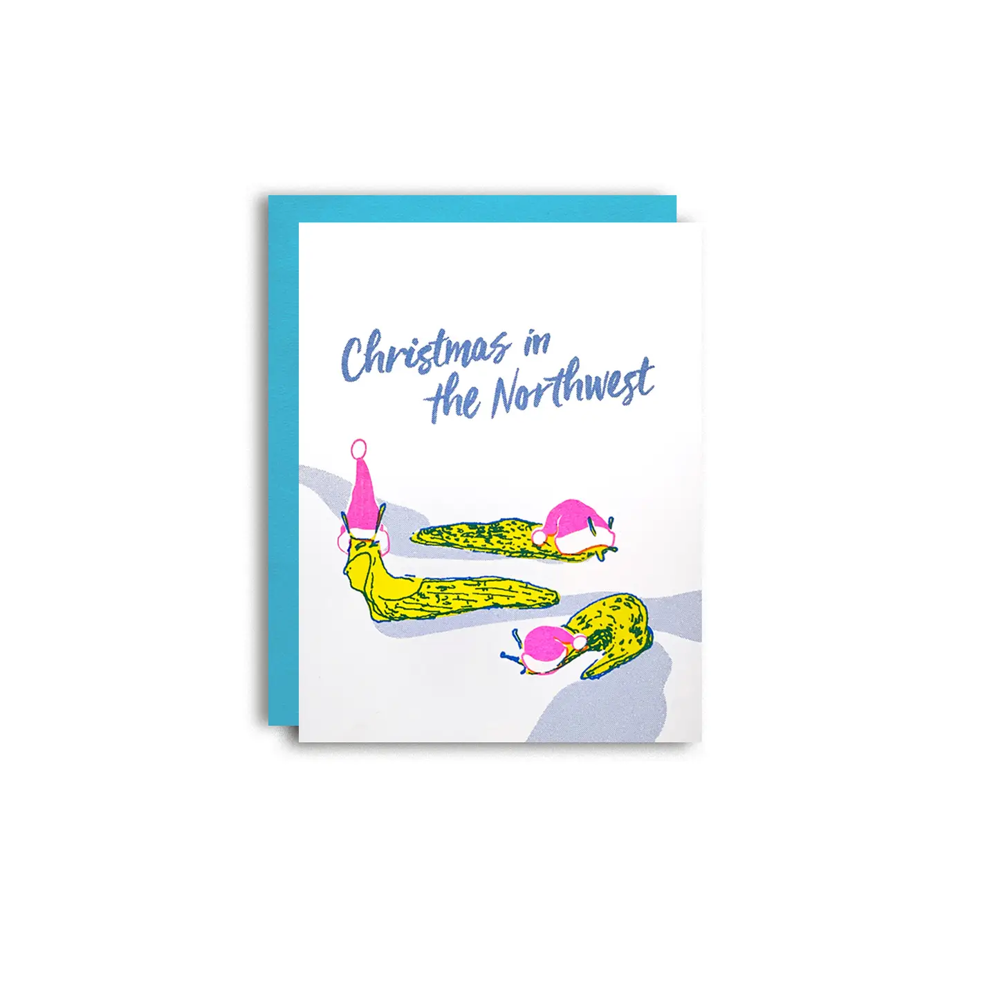 Christmas Slug PNW Risograph Card - Image 3
