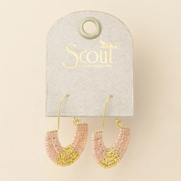 Chromacolor Miyuki U-Hoop Earring - Blush/Gold - Image 2