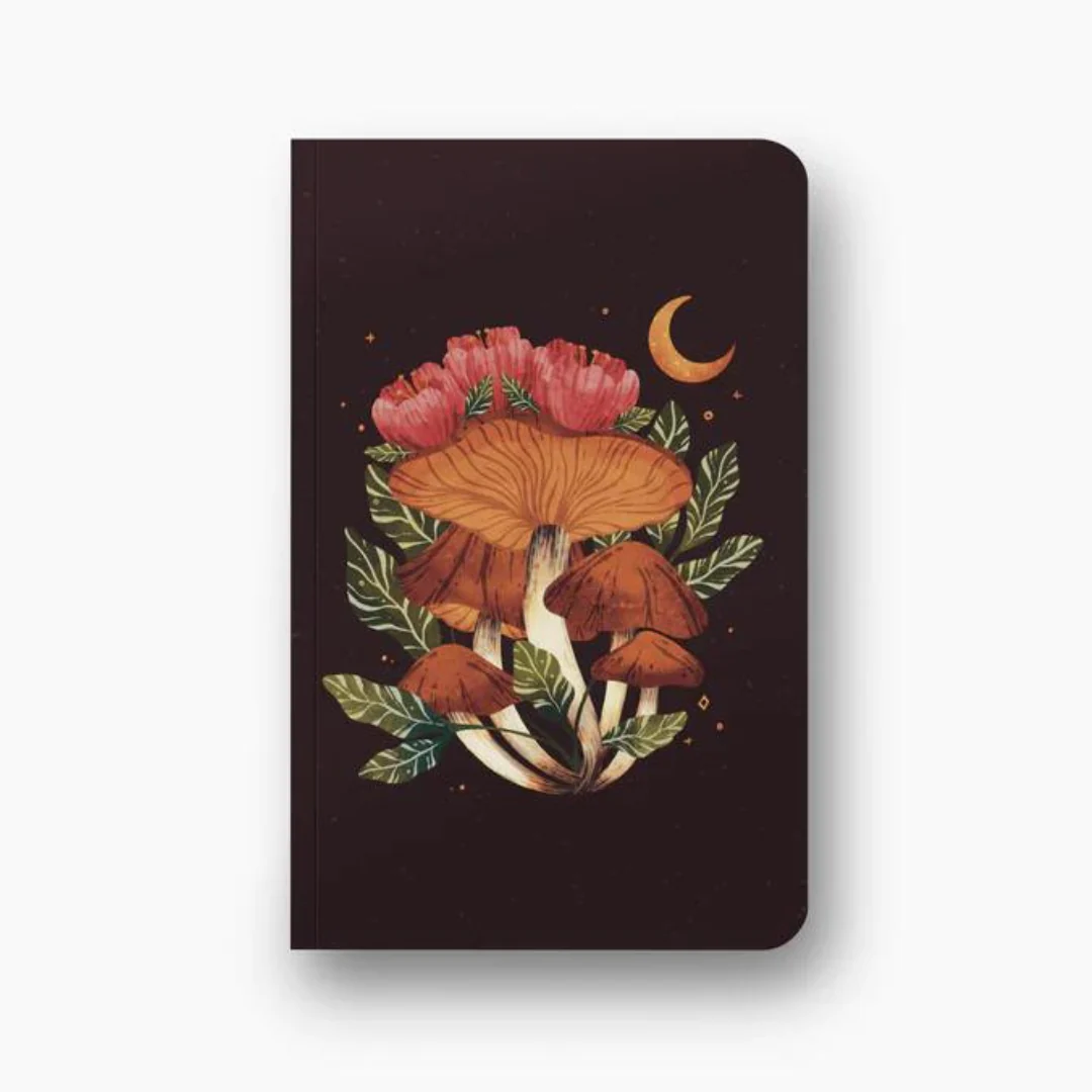 Classic Layflat Notebook - Midnight Mushrooms