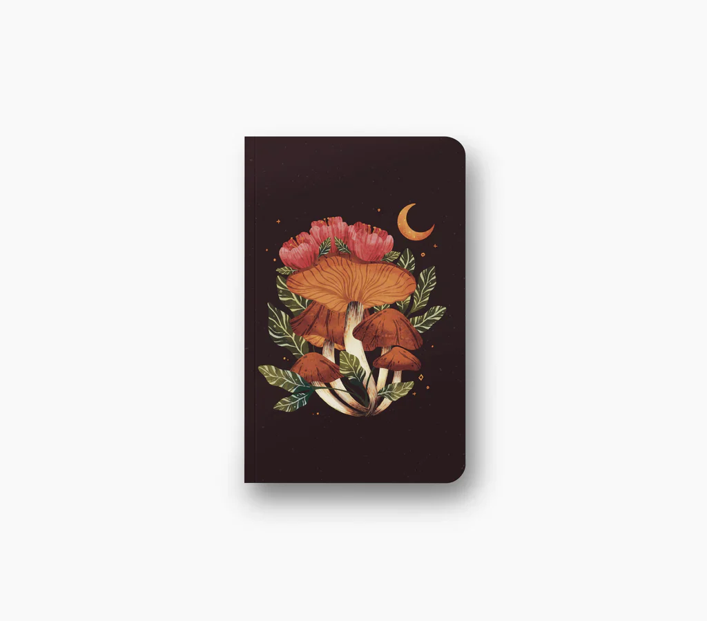 Classic Layflat Notebook - Midnight Mushrooms - Image 2