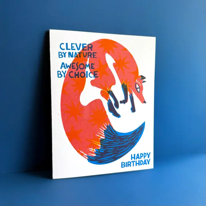 Clever Fox Birthday Card - Image 2