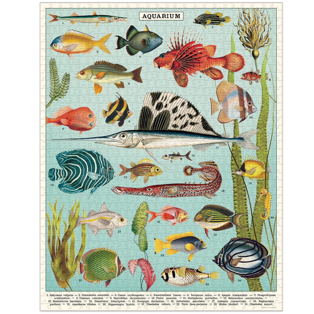 Cavallini & Co. 1000 Piece Puzzle - Fish - Image 3