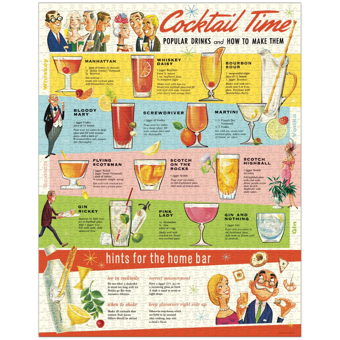 Cavallini & Co. 1000 Piece Puzzle - Cocktails - Image 2