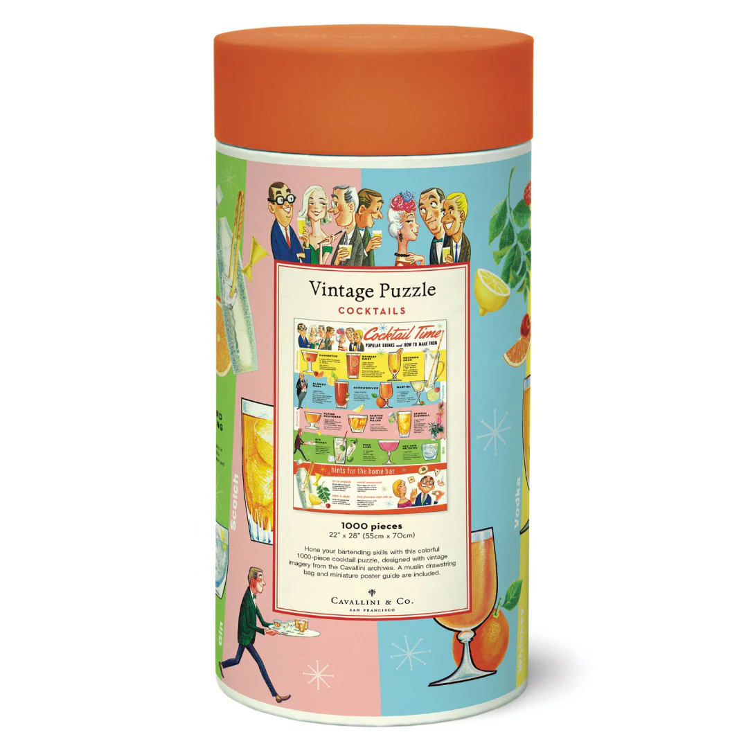 Cavallini & Co. 1000 Piece Puzzle - Cocktails - Image 3