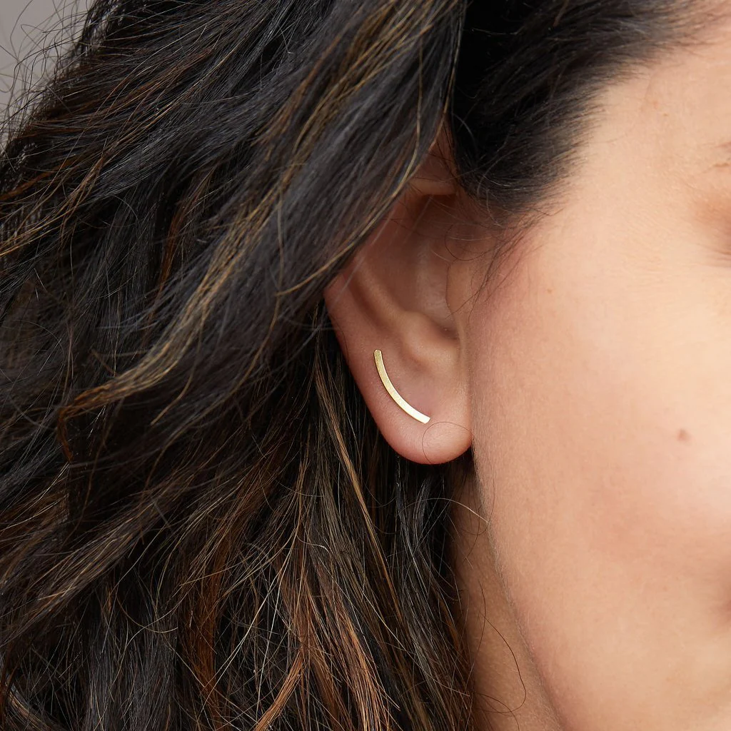 Refined Earring Collection - Comet Curve/Sterling Silver - Image 2