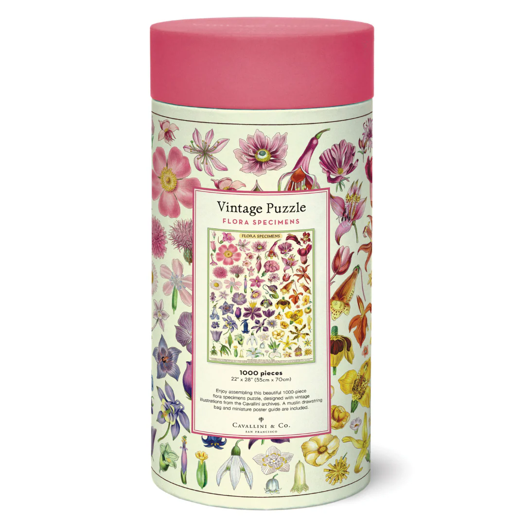 Cavallini & Co. 1000 Piece Puzzle - Flower Specimens - Image 2