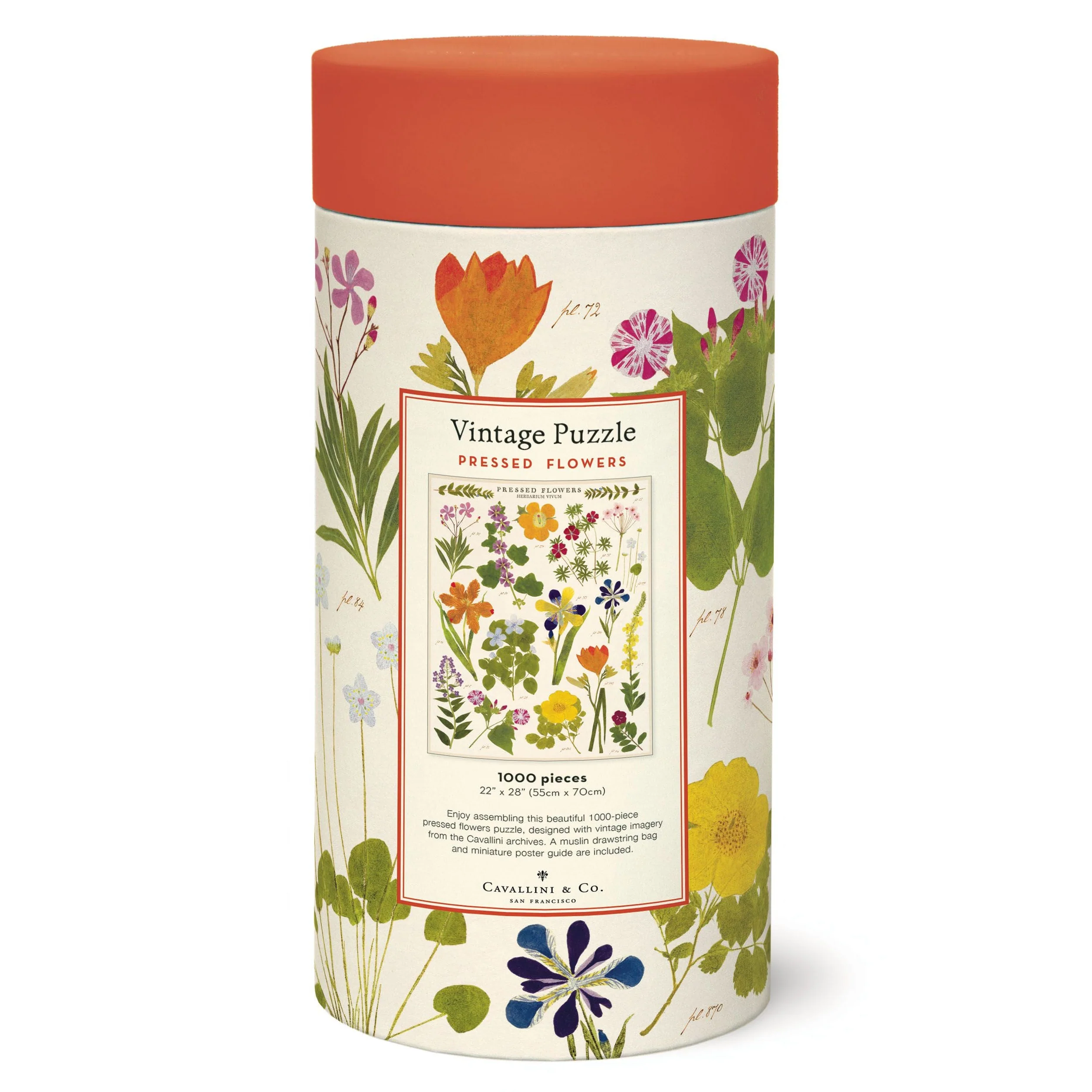 Cavallini & Co.  1000 Piece Puzzle - Pressed Flowers - Image 2