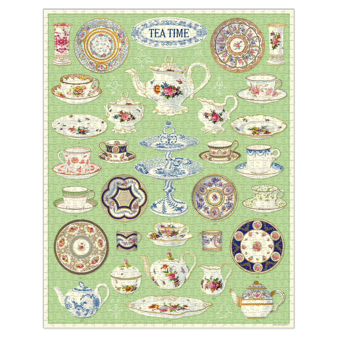 Cavallini & Co. 1000 Piece Puzzle - Tea Time - Image 3