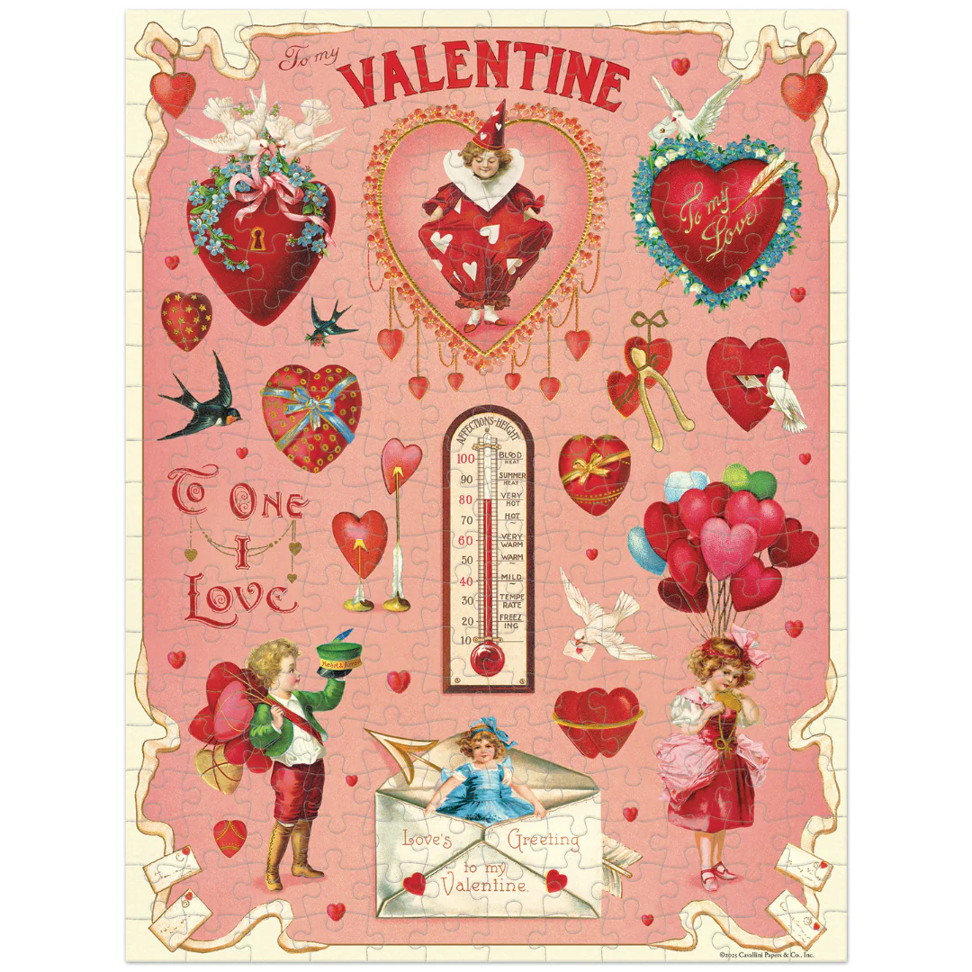 Cavallini & Co. 240 Piece Mini Puzzle - Valentines - Image 2
