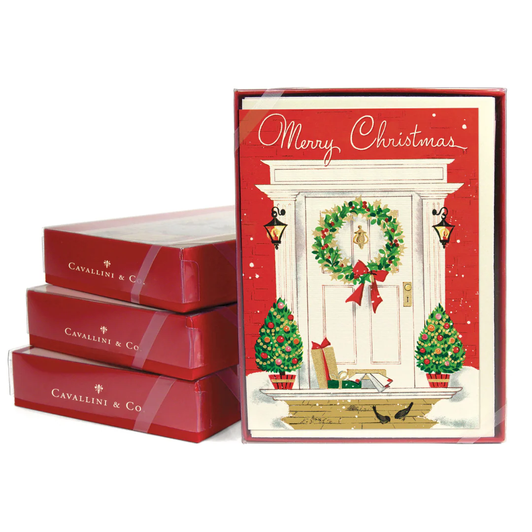 Cavallini & Co. Boxed Note Cards - Merry Christmas Home