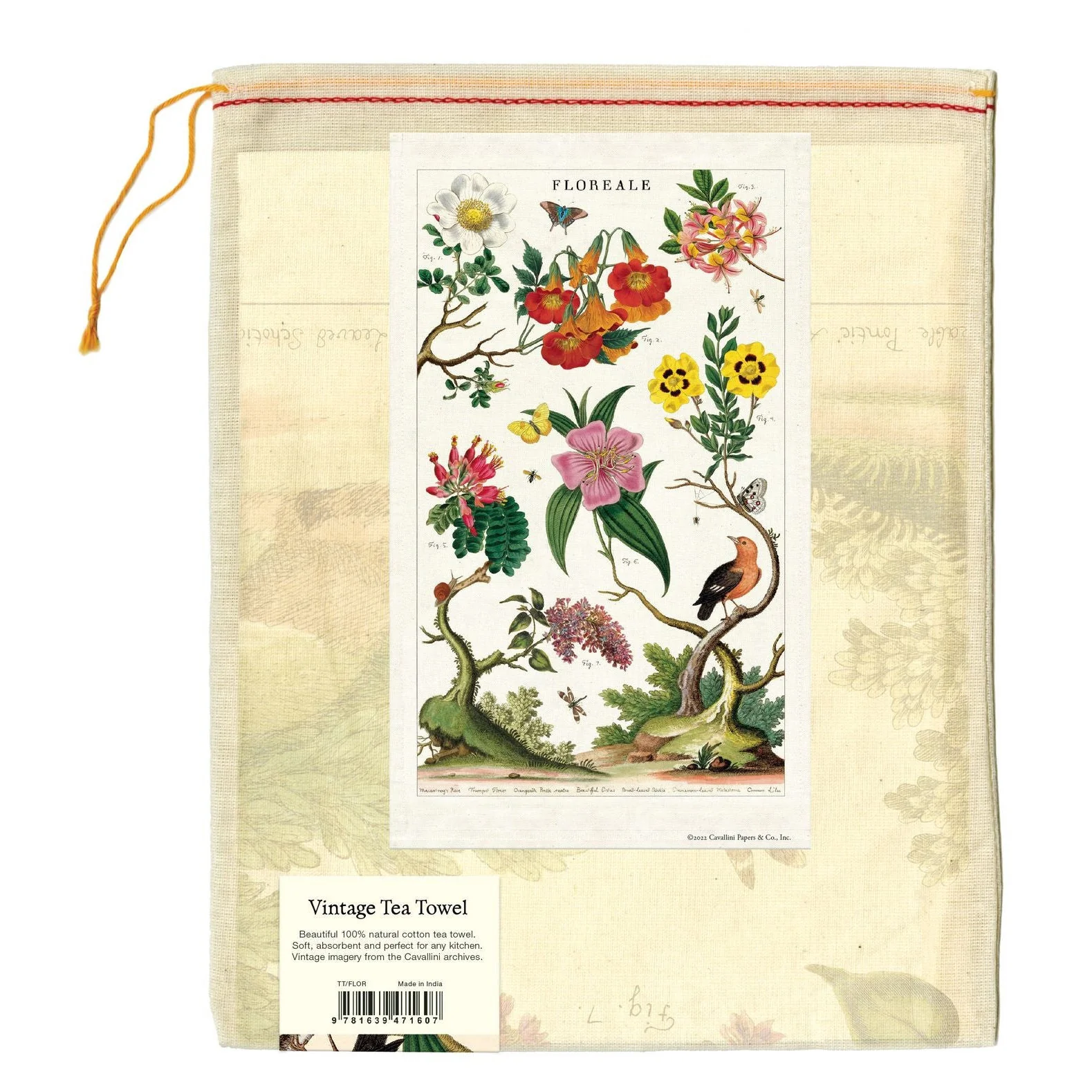 Cavallini & Co. Tea Towel - Floreale - Image 2