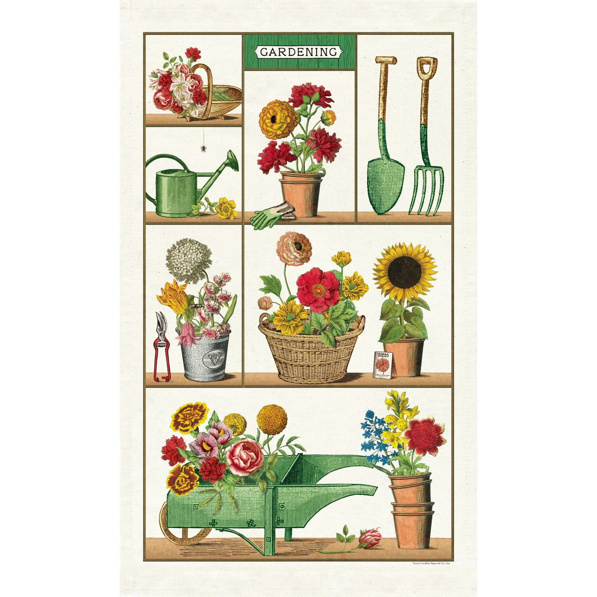 Cavallini & Co. Tea Towel - Gardening - Image 3