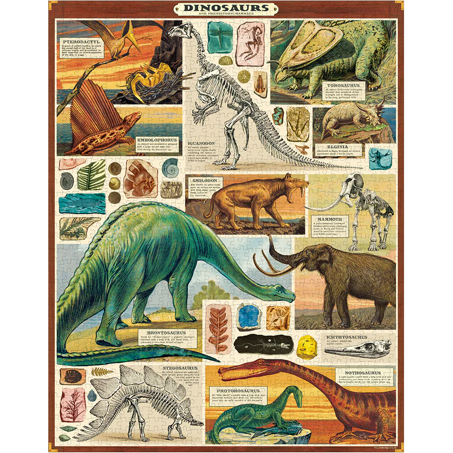 Cavallini & Co. 1000 Piece Puzzle - Dinosaurs - Image 3