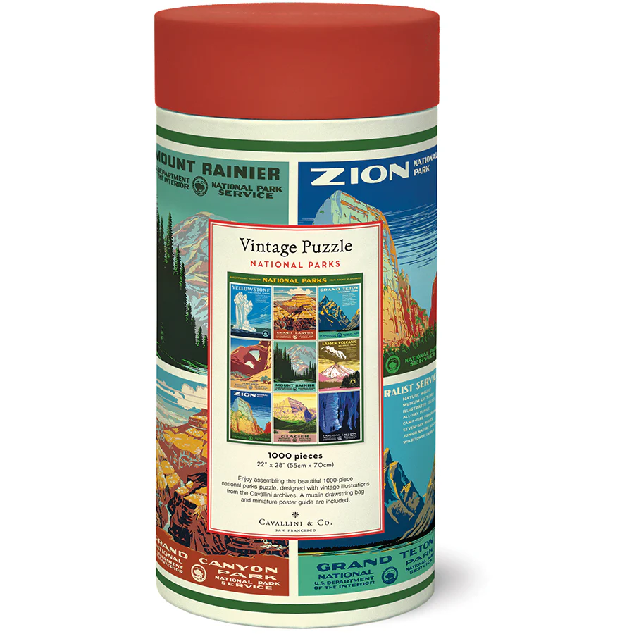 Cavallini & Co. 1000 Piece Puzzle -National Parks Posters - Image 2