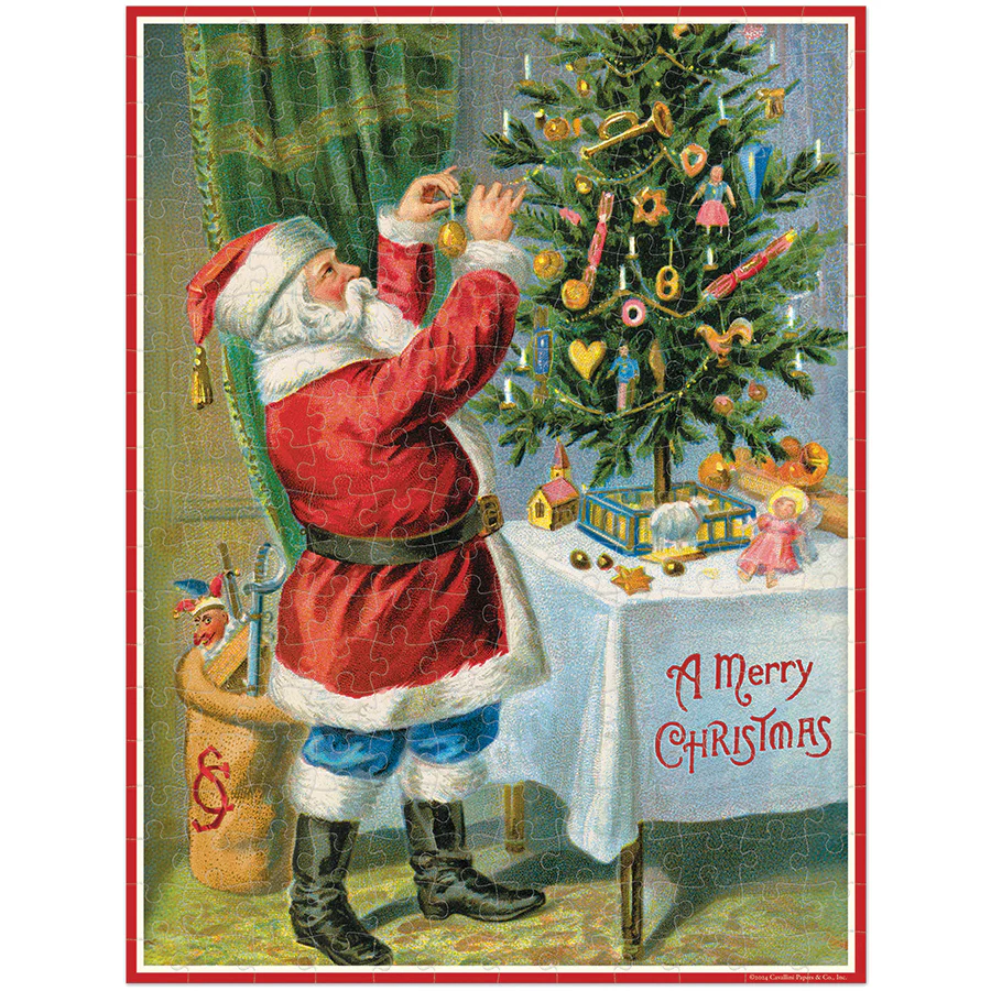 Cavallini & Co. 240 Piece Mini Puzzle - Christmas Santa - Image 2
