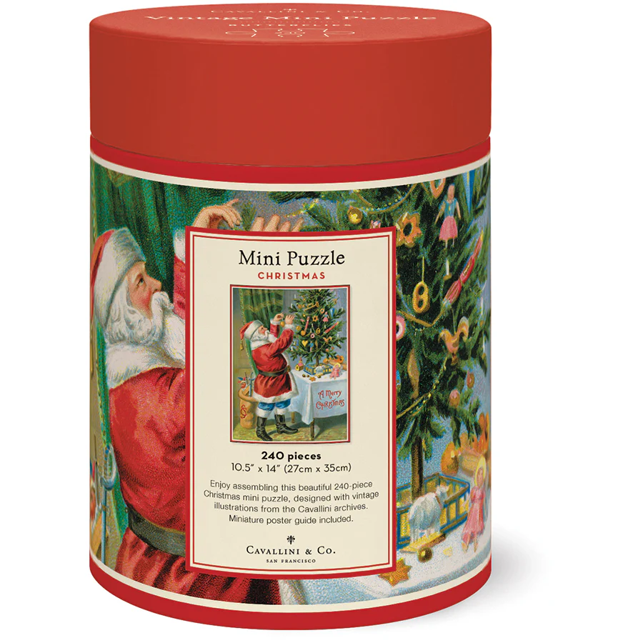 Cavallini & Co. 240 Piece Mini Puzzle - Christmas Santa - Image 3