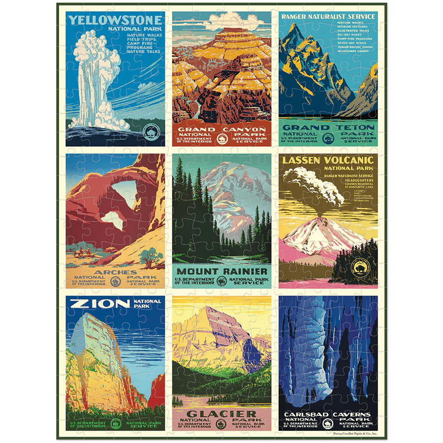 Cavallini & Co. 240 Piece Mini Puzzle - National Parks - Image 2