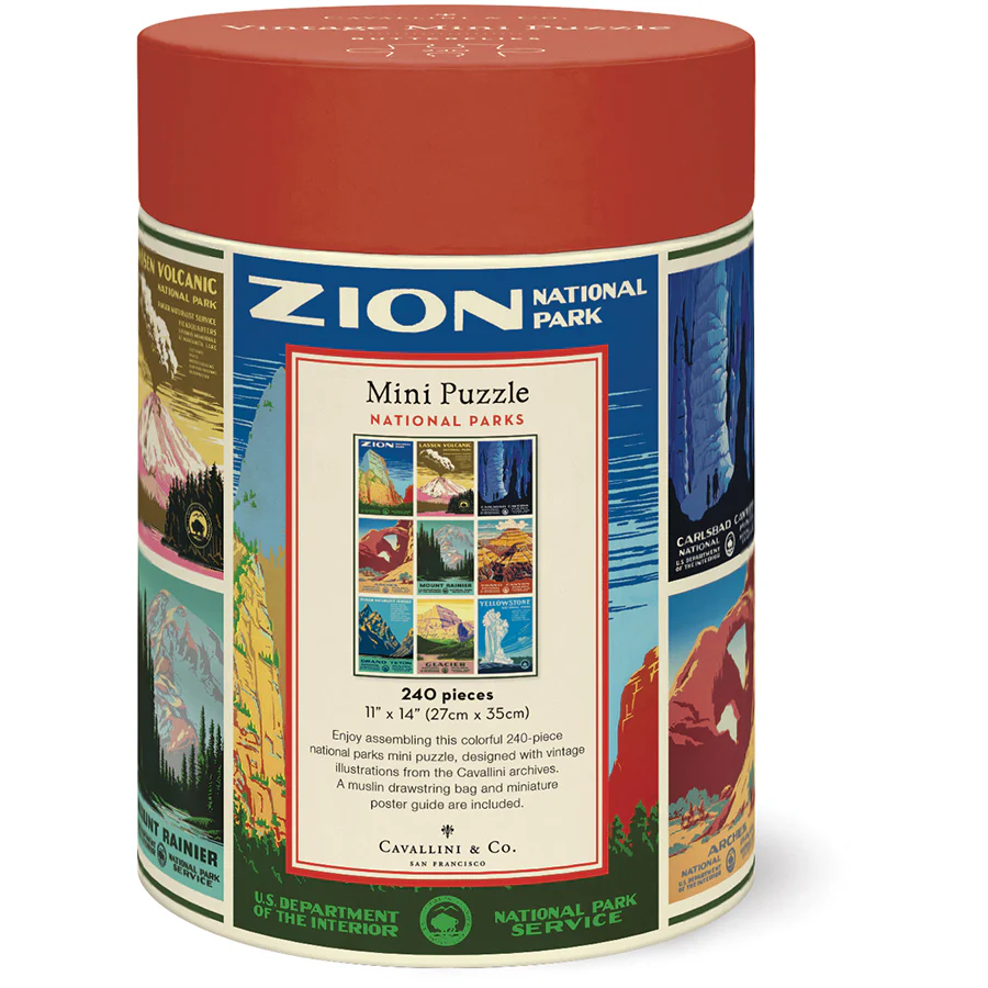 Cavallini & Co. 240 Piece Mini Puzzle - National Parks - Image 3