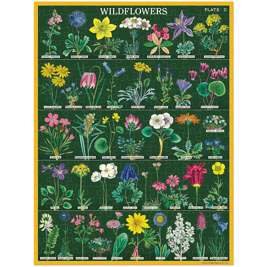 Cavallini & Co. 240 Piece Mini Puzzle - Wildflowers - Image 2