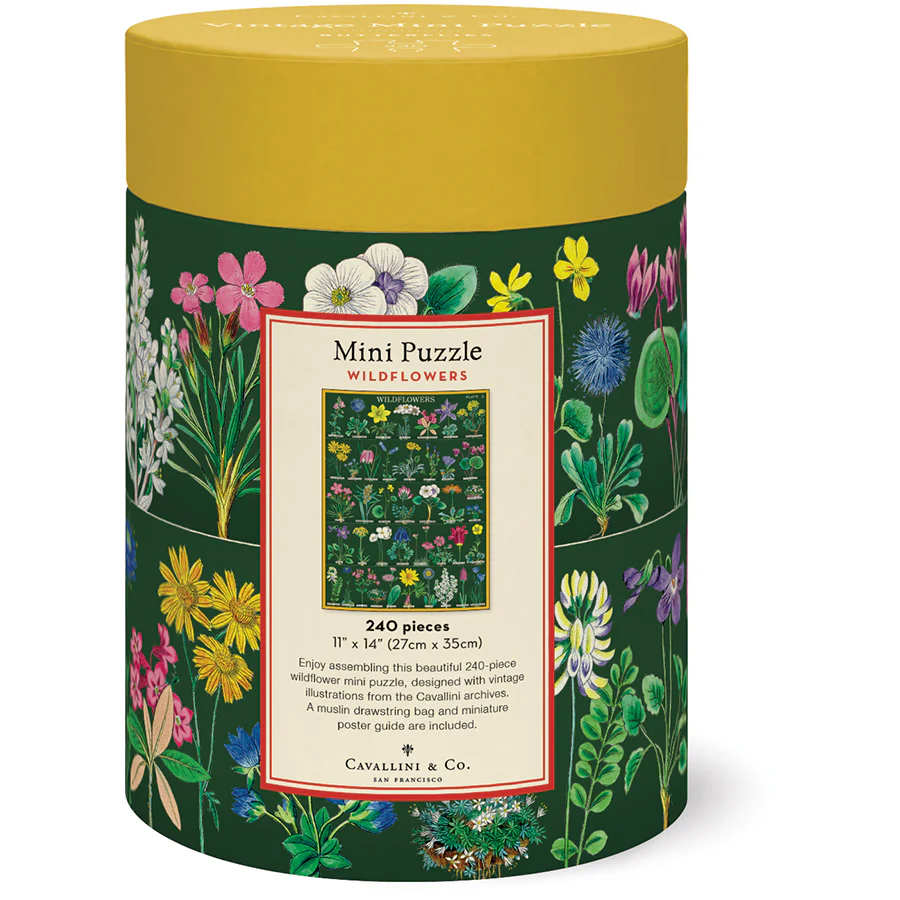 Cavallini & Co. 240 Piece Mini Puzzle - Wildflowers - Image 3