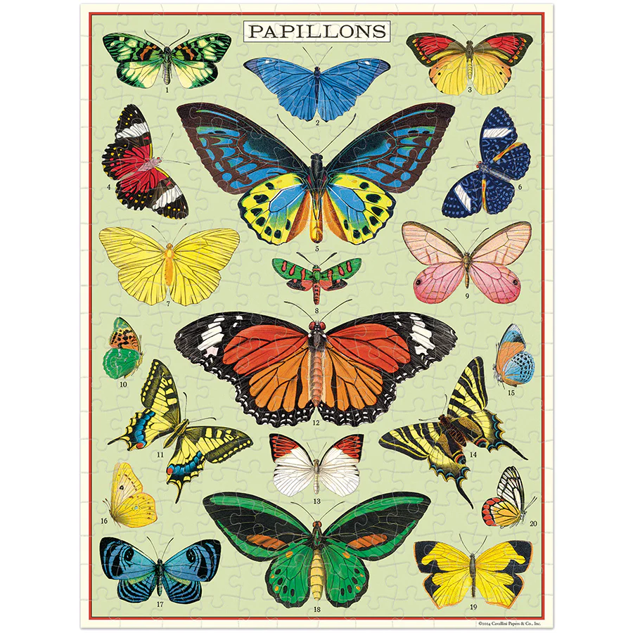 Cavallini & Co. 240 Piece Mini Puzzle - Butterflies - Image 2