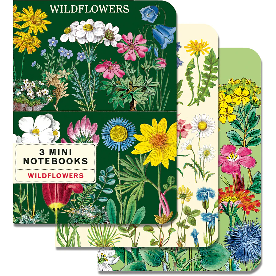 Cavallini & Co. 3 Mini Notebooks - Wildflowers 2